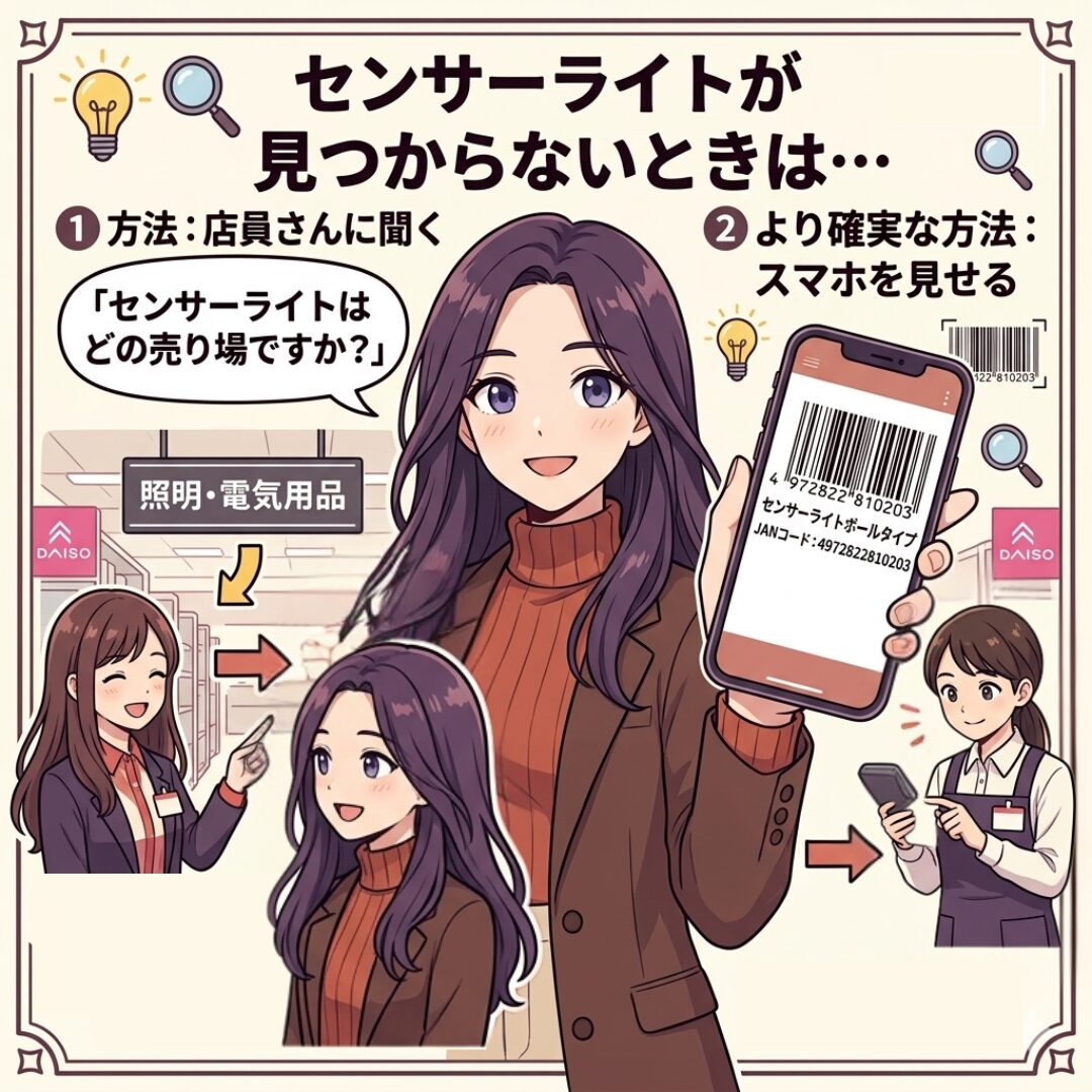 ダイソー センサーライトボールタイプ JANコード