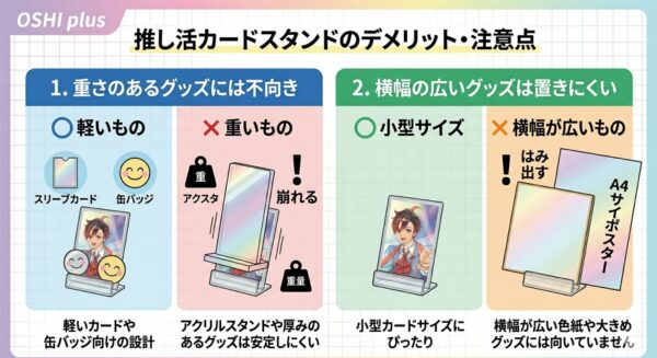 キャンドゥ推し活カードケーススタンド3Pのデメリットまとめ