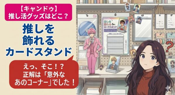 キャンドゥの推し活カードケーススタンド3P クリアスタンドの商品紹介と売り場情報