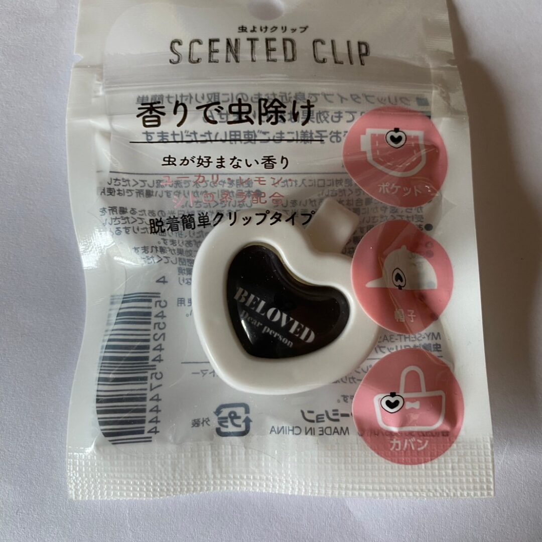 キャンドゥの虫除けクリップハートのパッケージ